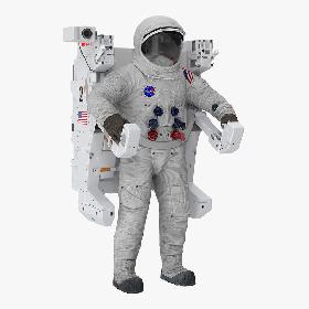 3D Spacesuit A7L with Manned Maneuvering Unit